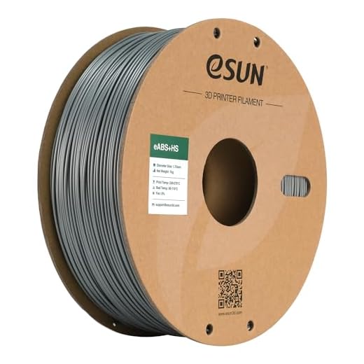 eSUN High Speed ABS+ Filament 1.75mm, Excellent Layer Adhesion 3D Printer Filament Speedy ABS Plus for Fast Printing, 1KG Spool (2.2 LBS) 3D Printing Filament for 3D Printers, Silver