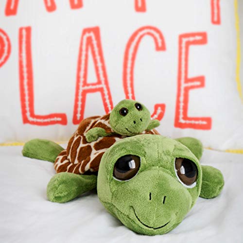 The Petting Zoo Mom And Baby Sea Turtle Stuffed Animal, Gifts For Kids, Pocketz Ocean Animals, Sea Turtle Plush Toy 12 Inches #TOP7