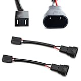 iJDMTOY (2) 9006 (M) To H7 (F) Adapters Connectors Wires, Good For Headlight or Fog Lights Conversion or Retrofit, etc