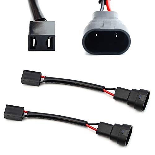 iJDMTOY 9006 (M) to H7 (F) Adapters Connectors Wires, Compatible with Automtive Driving Light, Running/DRL, Fog Light, Retrofit, Off-Road Lighting, etc