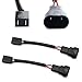 iJDMTOY (2) 9006 (M) To H7 (F) Adapters Connectors Wires, Good For Headlight or Fog Lights Conversion or Retrofit, etc