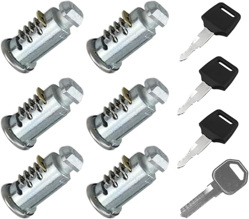 6 Pack Lock Cores Compatible with Thule One-Key System Lock Cylinders, Key Cylinder for Bike Rack, Roof Cargo, Roof Rack, Towers, Ski Rack ﻿