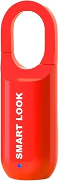 Fingerprint Padlock Mini Smart Padlock Keyless USB Charging Biometric High Security Lock for Gym Locker, Shed Locker, Storage Units, Luggages, Suitcases Red