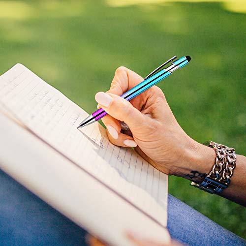 WY WENYUAN Stylus Pen for Touch Screens, Fine Point Smooth Writing Pens, Personalized Flair Colorful Pens Bulk, Black Ink 1.0 mm Journaling Pen, Cute Pens Office Supplies for Women & Men, Note Taking - Thumbnail 6