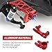 Hobbypark Aluminum Caster Blocks (c-hubs) & Steering Blocks for 1/10 Traxxas Slash 4x4,Upgrade Replacement of 6832 6837 Hop Ups (Red)