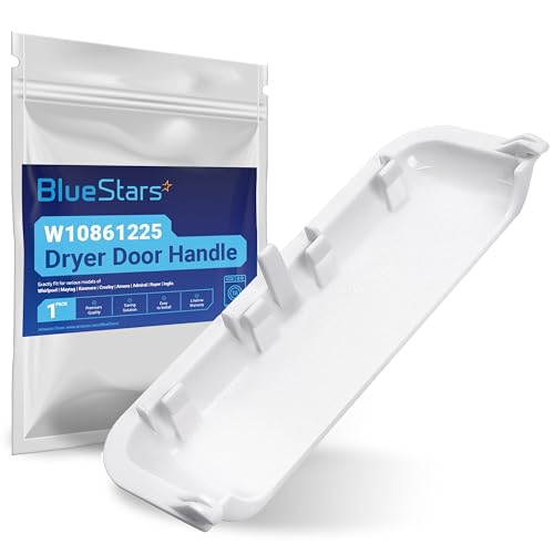 BlueStars UNBREAKABLE W10861225 W10714516 Dryer Door Handle - Compatible with Whirlpool Kenmore Maytag Amana Crosley Roper Dryers - Replaces AP5999398 PS11731583 W10861225VP