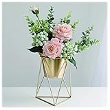 Die künstlichen Blumen sind sehr echt und werden nie verblassen. Sie sind sehr schöne Dekorationen und können im Gast oder Schlafzimmer platziert werden. Die Blütenblätter sind alle handgemacht, zart und zart. Es eignet sich sehr gut für Hochzeiten, Bankette oder einfach zum Dekorieren zu Hause.