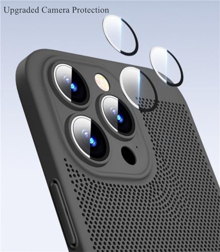 Coque iPhone 15 Pro anti surchauffe bleue en polycarbonate mince et ventilé - 4