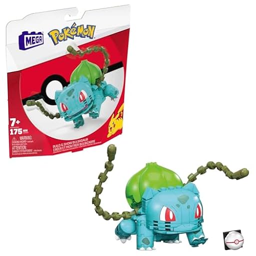 Mega Bloks Mega Construx Pokémon Bulbasaur Figura de 175 Bloques de construcción de Juguete para niños (Mattel GVK83) | Ya disponible en tu tienda friki favorita! En mundofriki.es! Mega Bloks Mega Construx Pokémon Bulbasaur Figura de 175 Bloques de construcción de Juguete para niños (Mattel GVK83) | Ya disponible en tu tienda friki favorita! En mundofriki.es!