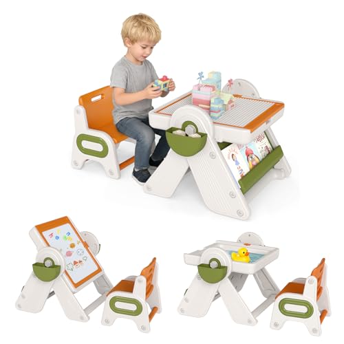 GOPLUS Mesa y Silla para Actividades Infantiles