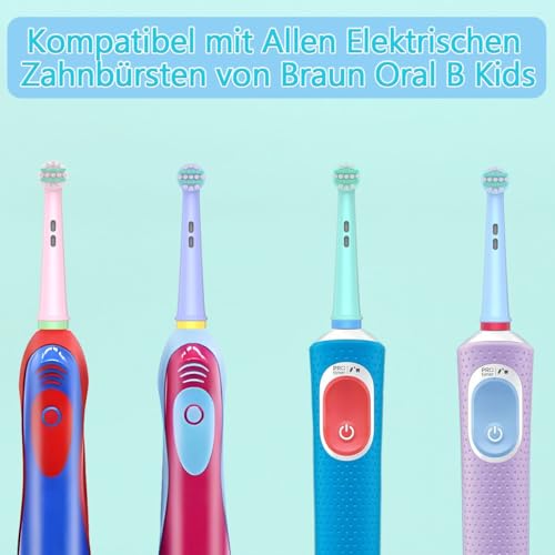 16 Stück Kinder Aufsteckbürsten Kompatibel mit Braun Oral B Kinder Elektrische Zahnbürste, Extra Weiche Kids Aufsteckbürste Geeignet für Oral-B Pro Kids Vitality Junior