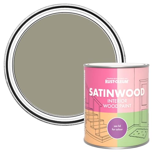 Rust-Oleum Green Satinwood Interior Wood Paint - Grounded 750ml