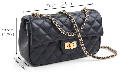 Image of FEVERSOLE Crossbody Bag Vegan Leather Women Retro Small Saddle Satchel Shoulder Bag Tote With Long Adjustable Strap