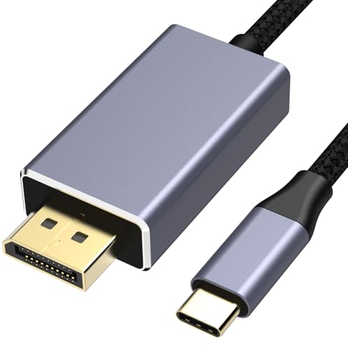 Paloxy USB C to DisplayPort 1.4 Cable (8K@60hz 4K@240hz 2K@360Hz), Type-C to DisplayPort 1.4 Cord，for Thunderbolt 3/4/5，MacBook Pro/Air, iPhone 16 Pro/Max,Galaxy S25/S24/S23，XPS, Surface (3.3ft)