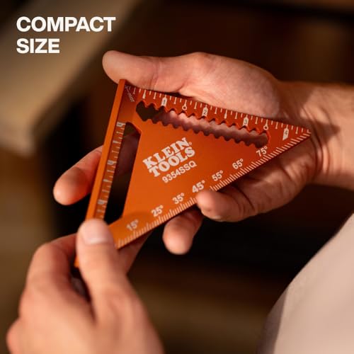 image for Klein Tools 9354SSQ 4-1/2-Inch Trim Square, Aluminum Rafter and Carpen