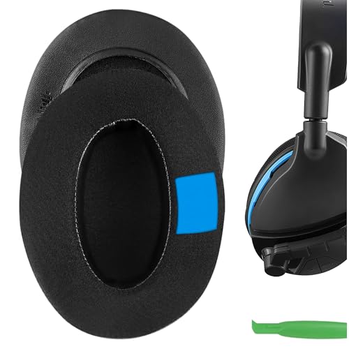 Image of Geekria Sport Extra Thick Cooling Gel Replacement Ear Pads Compatible with Turtle Beach Stealth, Ear Force, Call of Duty, Recon Series Headphones, Ear Cushions, Repair Parts (Black)