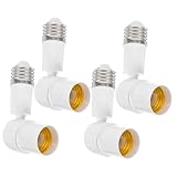 VOSAREA 4 Stück Lampenfassung Verlängerung mit Drehung und Biegung Abs Lampensockel Adapter für...