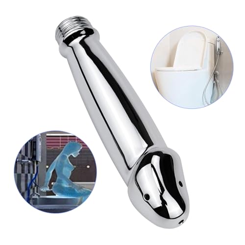 Image of Aluminum Shower Cleaner Enema Douche System,Handheld Water Shower Nozzle Anal Rinse Vaginal Cleaning Kit for Men and Women + Velvet Carry Bag