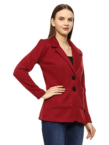 Image of ROARERS WOMEN REGULAR LENGTH POLY FLEECE SOLID COAT