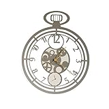 Un diseño que lleva a la luz de los estilizados mecanismos de un reloj de bolsillo pero para que sea el reloj de pared perfecto.