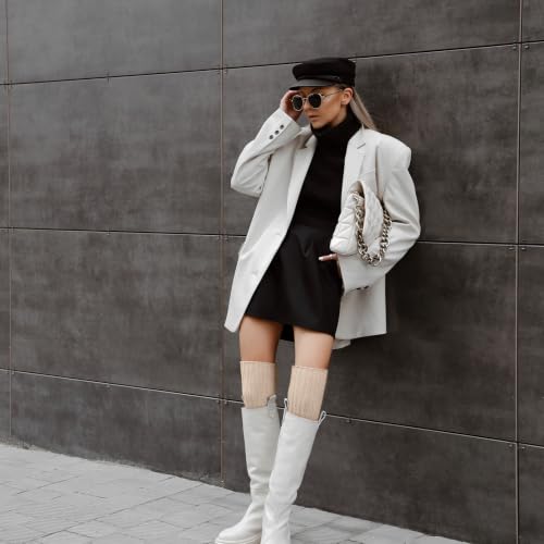 Image of Pleneal Leg Warmers for Women 80s Y2k, Ribbed Knit Long Socks LegWarmer