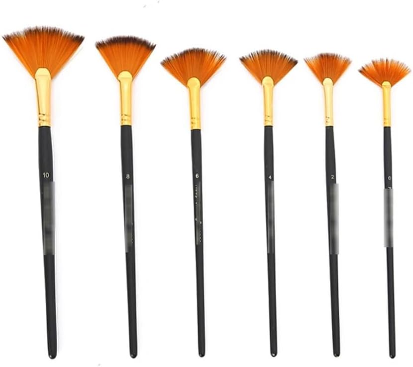 Fan-Type Nylon Bristles Watercolour Brushes Art for Painting
