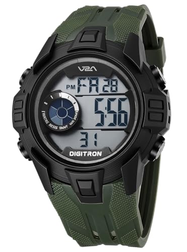 Image of V2A Digitron 2117 Sports Watch for Men & Boys | Alarm, Stopwatch, 12 /24H | 3 ATM Water Resistant | Luminous Display | Gifts for Men & Boys