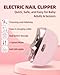 CCMADE 2025 Upgraded Electric Nail Clipper, 3 in 1 Automatic Nail Trimmer and Polisher with LED Light & Clip Storage,USB Rechargeable - 2 Speeds Electric Nail File for Baby, Adults, Seniors