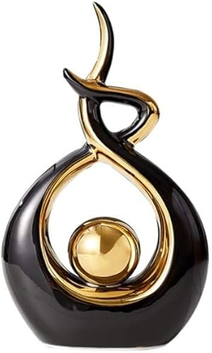 CESTATIVO Home Decor Modern Abstract Art Ceramic Statue, Room Decor, Table Decorations for Living Room Dining Room Office Centerpiece, 10.6" High