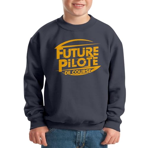 Sweatshirt enfant future pilote de course voiture sport en coton confortable