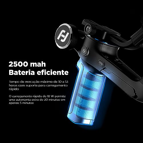 Cardan Portátil 3 Eixos Feiyu Scorp-c para Câmera Fotográfica Capacidade Carga Até 2,5kg Bateria Até