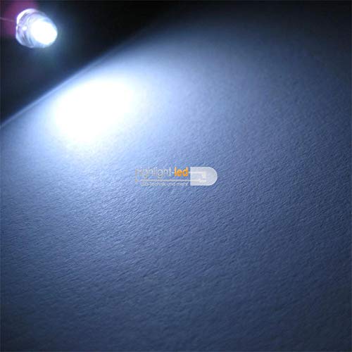 50 Stück Weiße 4,8 Mm LEDs Flachkopf – Superhell, 120° Abstrahlwinkel, Perfekt Für Modellbau & Beleuchtung