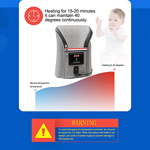 Bolsa para mamadeira - Aquecedor de garrafa de viagem de carro portátil - Garrafa de leite mamadeira