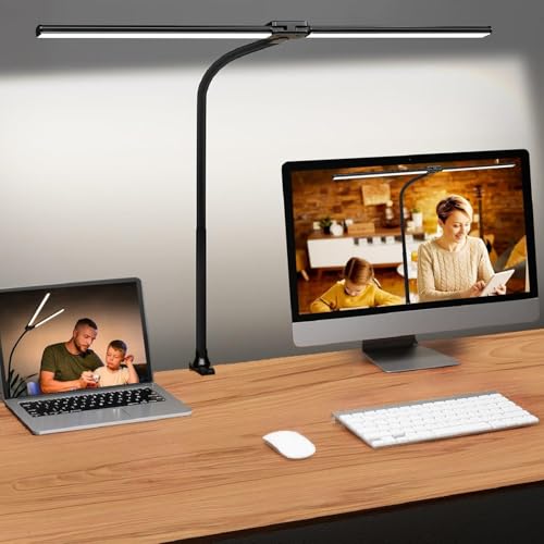 Catálogo de Lampara de escritorio para comprar hoy. 47 Lámpara de Escritorio LED,Lampara LED,Lámpara de Oficina,Lámpara de Mesa con Diseño de Doble Cabezal,Lampara de Mesa Con Brazo Flexible de 360°,3 Modos,para...