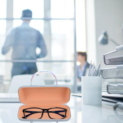 Image of DOITOOL Portable Children Glasses Case Lightweight Handheld Kids Glasses Box with Handle Travel Eyeglass Hard Shell Sunglasses Box 6.29X2.75X1.96In