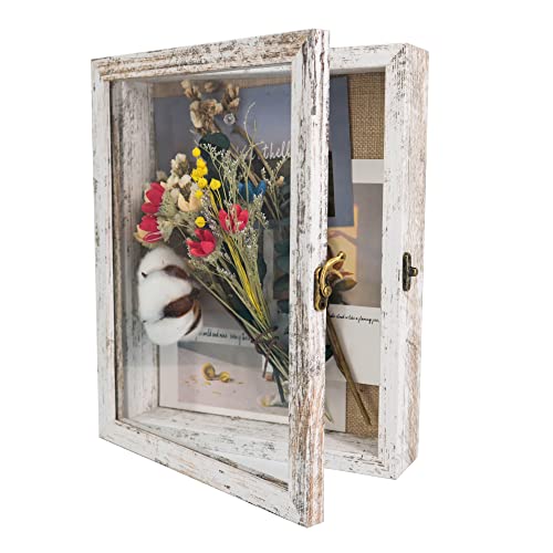 GraduationMall 8x10 Wood Shadow Box Frame Glass Door...