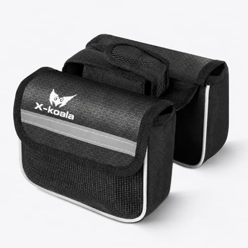 X-koala E Bike Frame Bag, Bicycle Pouch with Dual Side Storage, Cycling Bag for Commuter and Mountain Bikes,Easy-access frame storage for phones, keys, tools and daily cycling gear