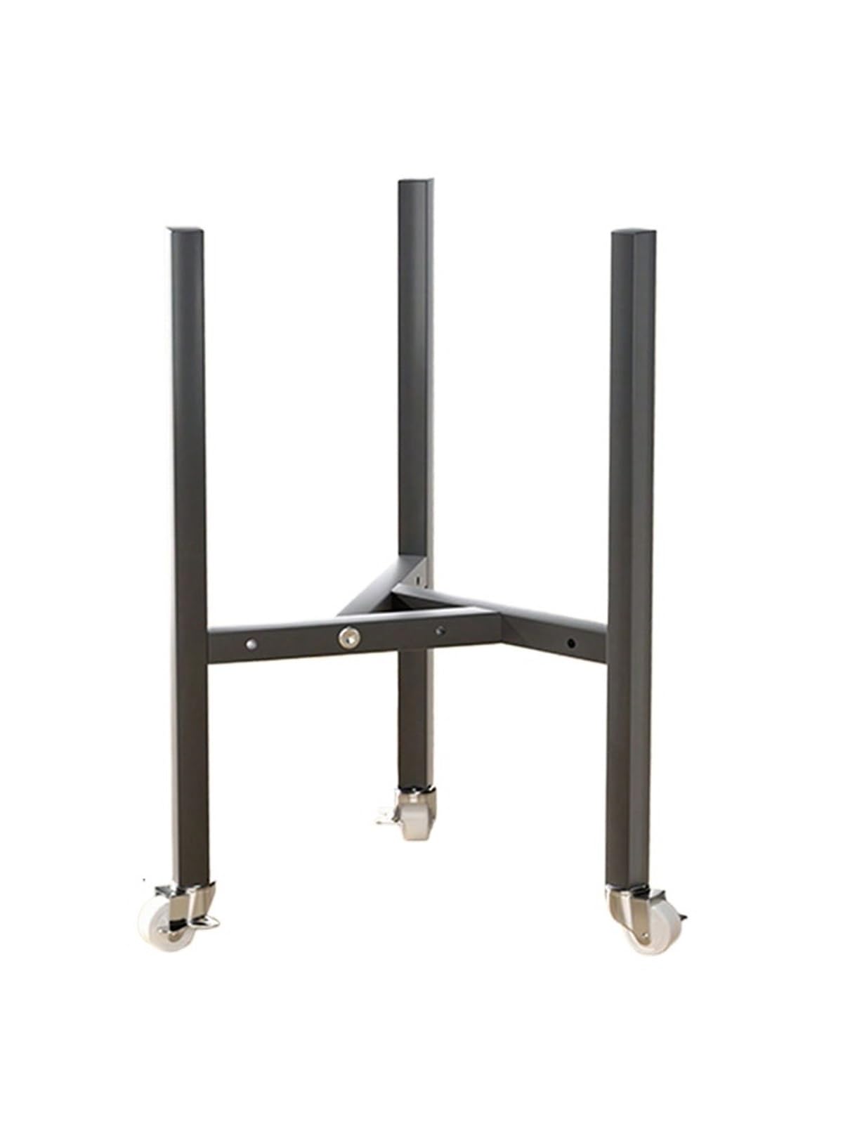 WEQYFDC Plant Stand Riser Adjustable Plant Stand Fits Pot Metal Planter Easy Assembly Expandable Shelves Furniture(Black 40CM wheels)