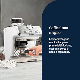 De'Longhi LA SPECIALISTA ARTE EC9155.W Macchina da caffè Manuale, 3 Ricette Preimpostate, Controllo Attivo della Temperatura, 8 Livelli di Macinazione, Lancia MyLatte Art, incluso KIT BARISTA, Bianco