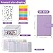 NICOOTHBudget Binder Cash Envelopes A6 Money Saving Binder with Zipper envelopes (Purple)