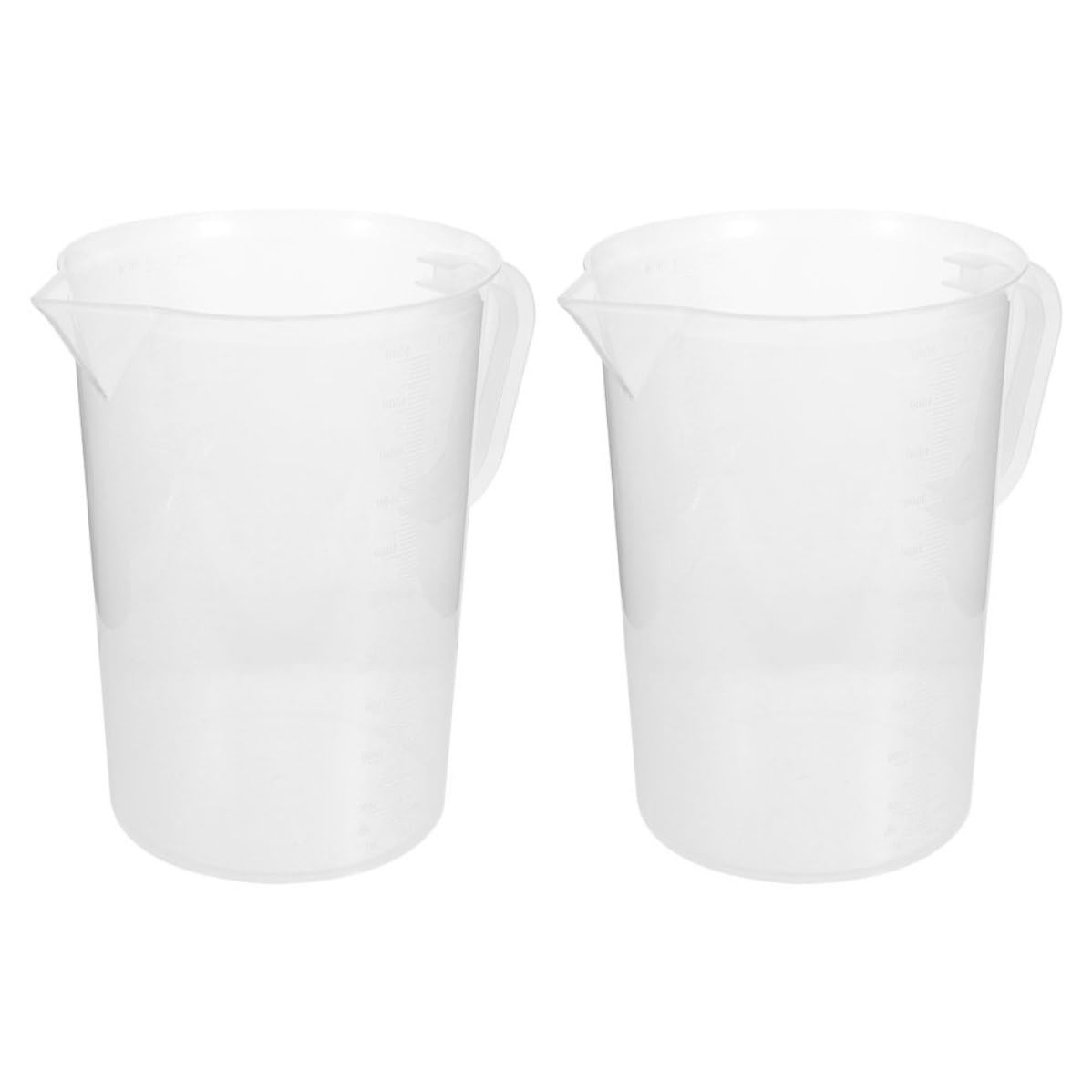 DECHOUS 2piezas Jarras Medidoras Doble Escala Resistentes Altas Temperaturas para Cocina Camping y Uso Científico Diseño Duradero y Fácil de Limpiar