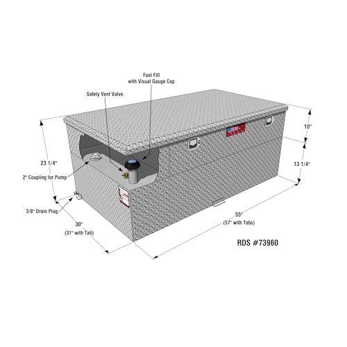 RDS MFG INC RDS Fuel Transfer/Auxiliary Tank/Toolbox Combo with 15 Gpm Pump - 90-Gal. Capacity