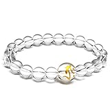 [セレクトエージャパン] (SAJ) タラーク(丑・寅（うし・とら）) 梵字 水晶 メンズ ブレスレット 干支 お守り 男性用 数珠(17cm)