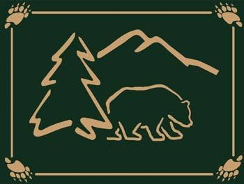 Outdoor Ground Mat for Picnics, RV, Beach, Camping (6x9 Feet), Bear