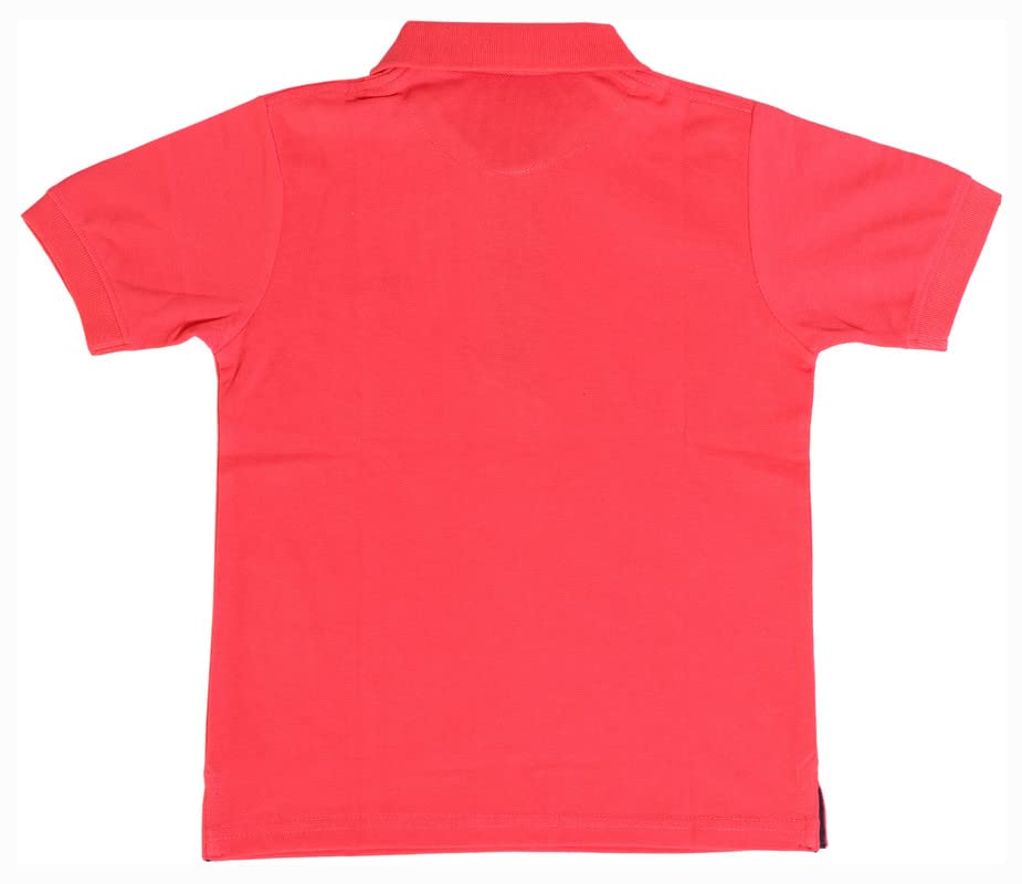 Image of Boys Cotton Polo T-Shirt Regular Fit Half Sleeve Plain Collar T-Shirt, Soft Breathable Casual Wear