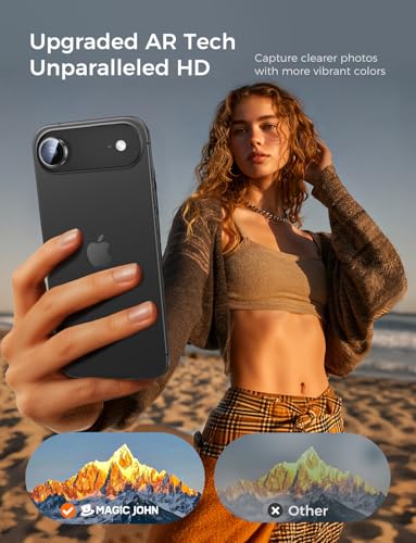 Image of MAGIC JOHN for iPhone Air Camera Lens Protector [Alignment Kit&1:1 Invisible Fit] 9H Aerospace Tempered Glass, Ultra HD, Metal Individual Ring，Case Friendly, Set of 2,Clear