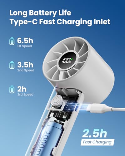 Gaiatop HF-01 Portable Mini Fan, Handheld Personal Fan thumb #4