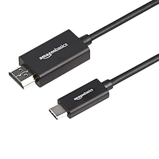 Amazon Basics Premium Aluminium USB-C to HDMI Cable Adapter (Thunderbolt 3 Compatible) 4K@60Hz, 1.8 metres