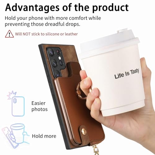 Étui en cuir de protection intégrale pour Samsung Galaxy S22 Plus portefeuille bleu