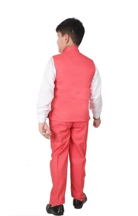 Image of Akshita Trading Kids Shirt, Waistcoat and Pant for Boys